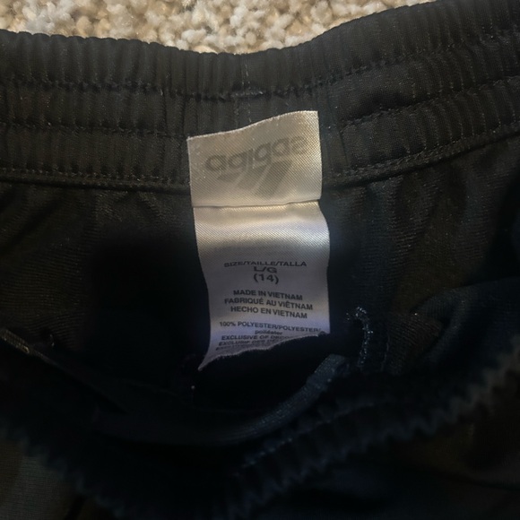 Adidas black/white jogger pants youth size 14 - Picture 5 of 5